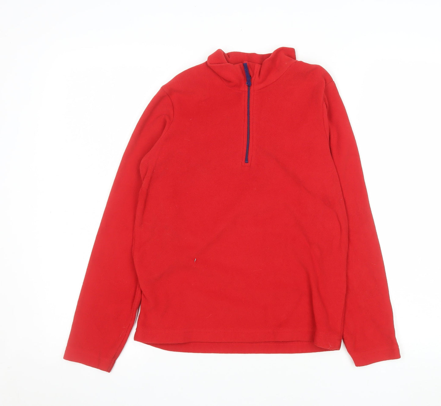 Mountain Warehouse Boys Red Fleece 1/2 Zip Pullover Sweatshirt 11-12 Years