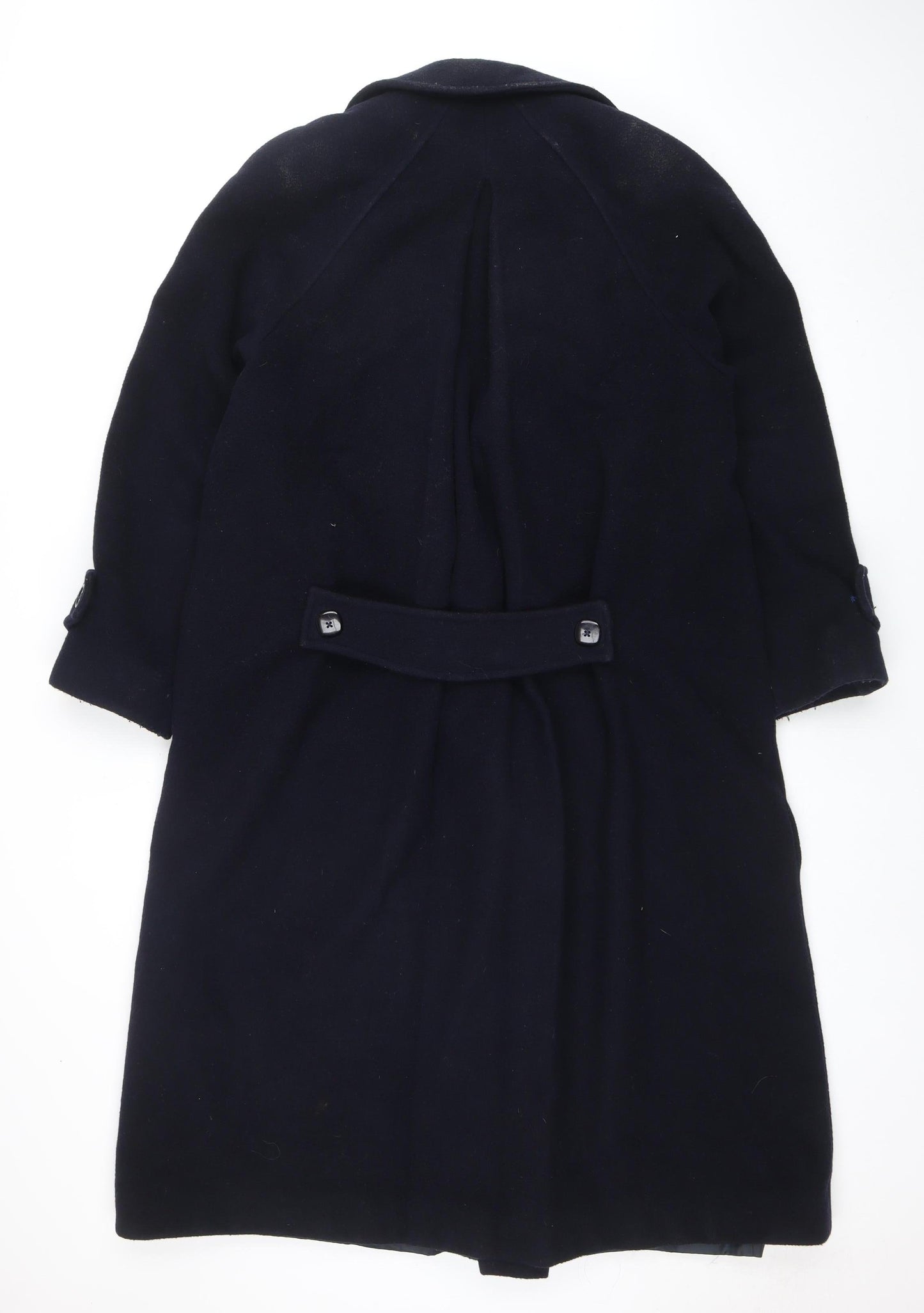 Alec Berman Women's Black Wool Blend Long Overcoat Size 14
