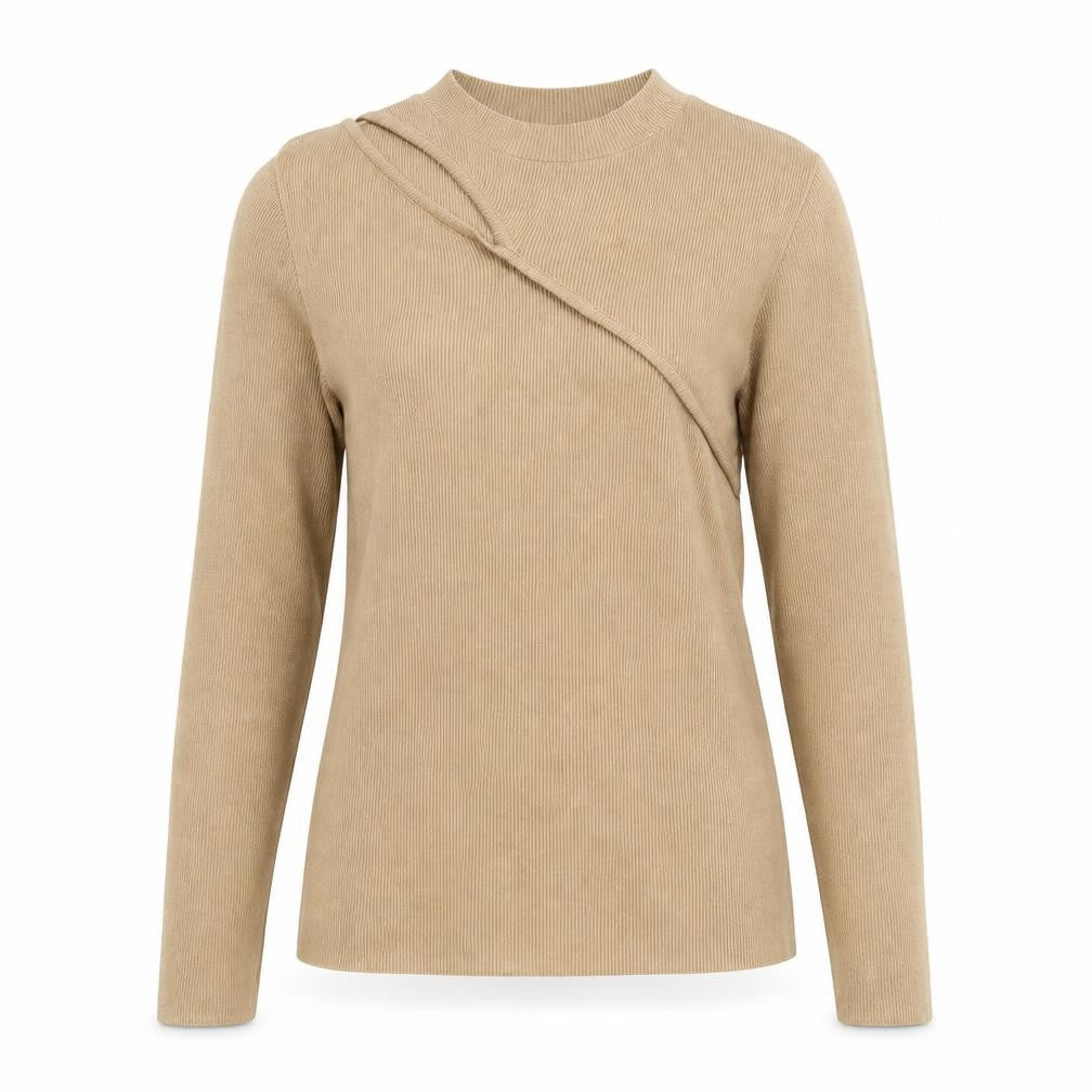 Sonder Studio Women Beige High Neck Strappy Sleeve Pullover Jumper Size 8