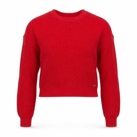 Hollister Women's Red Chunky Knit Crew Neck Jumper XS