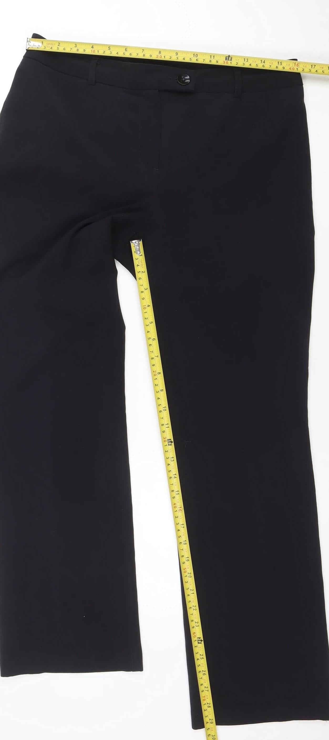 Marks and Spencer Women’s Black Size 12 Straight Dress Trousers
