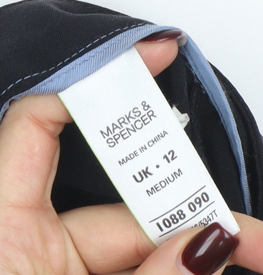 Marks and Spencer Women’s Black Size 12 Straight Dress Trousers