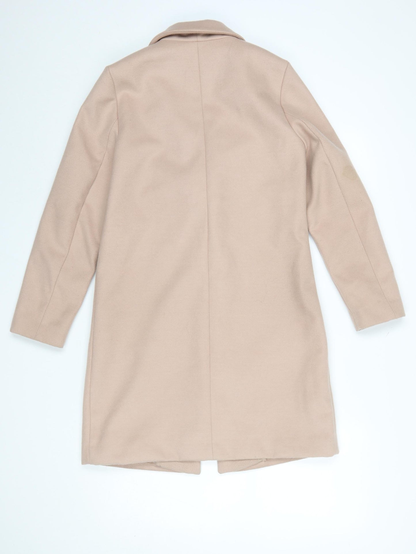 New Look Petite Beige Long Coat Women’s Size 6 Classic Style