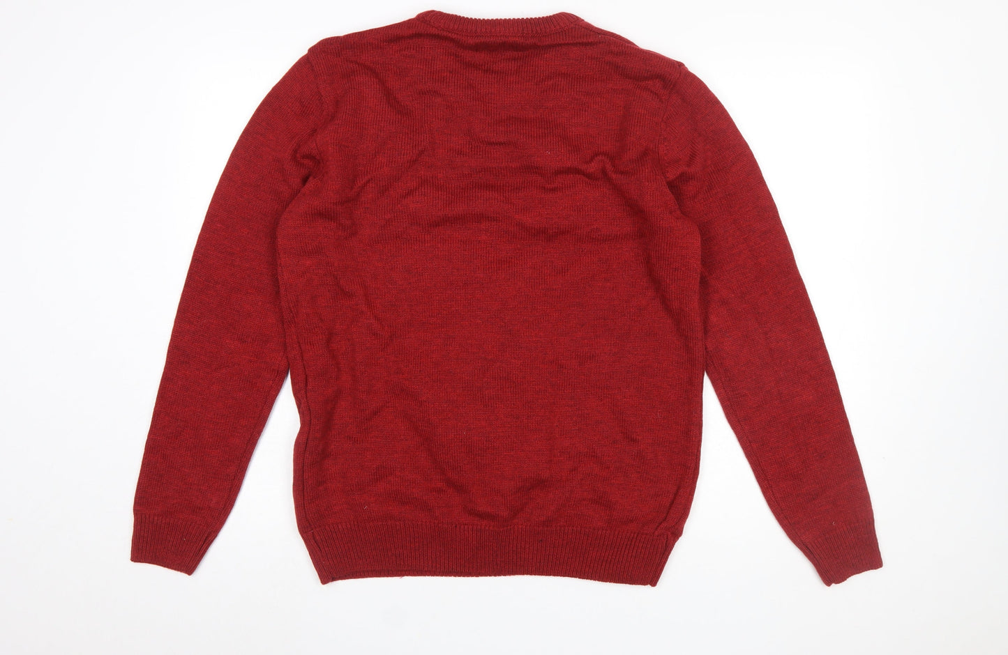 Next Men’s Red Reindeer Christmas Jumper L Knit Crew Neck