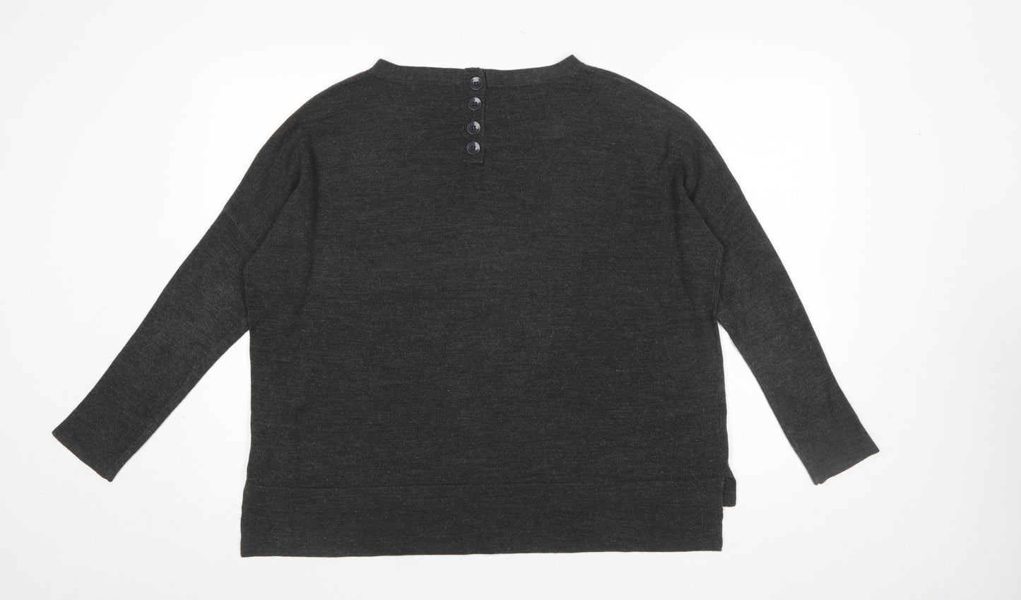 Marks and Spencer Womens Grey Size 16 Acrylic Knit Jumper