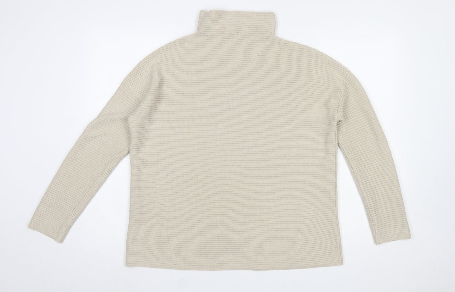 French Connection Women’s Beige Roll Neck Knit Jumper Size M