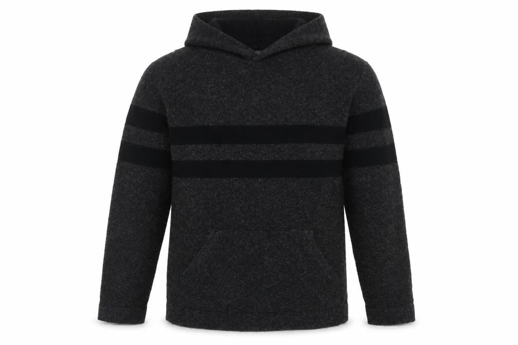 Next Men's Grey Striped Hooded Pullover Jumper Size S