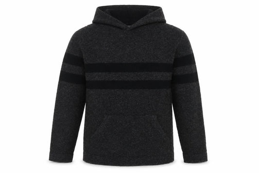 Next Men's Grey Striped Hooded Pullover Jumper Size S