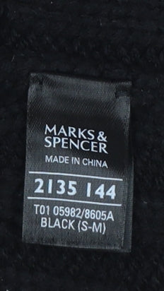 Marks and Spencer Womens Black Knit Sleeveless Cable Vest S