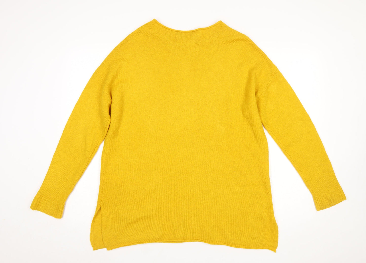 Monsoon Womens Yellow Knit Long Sleeve Crew Neck Pullover Jumper M