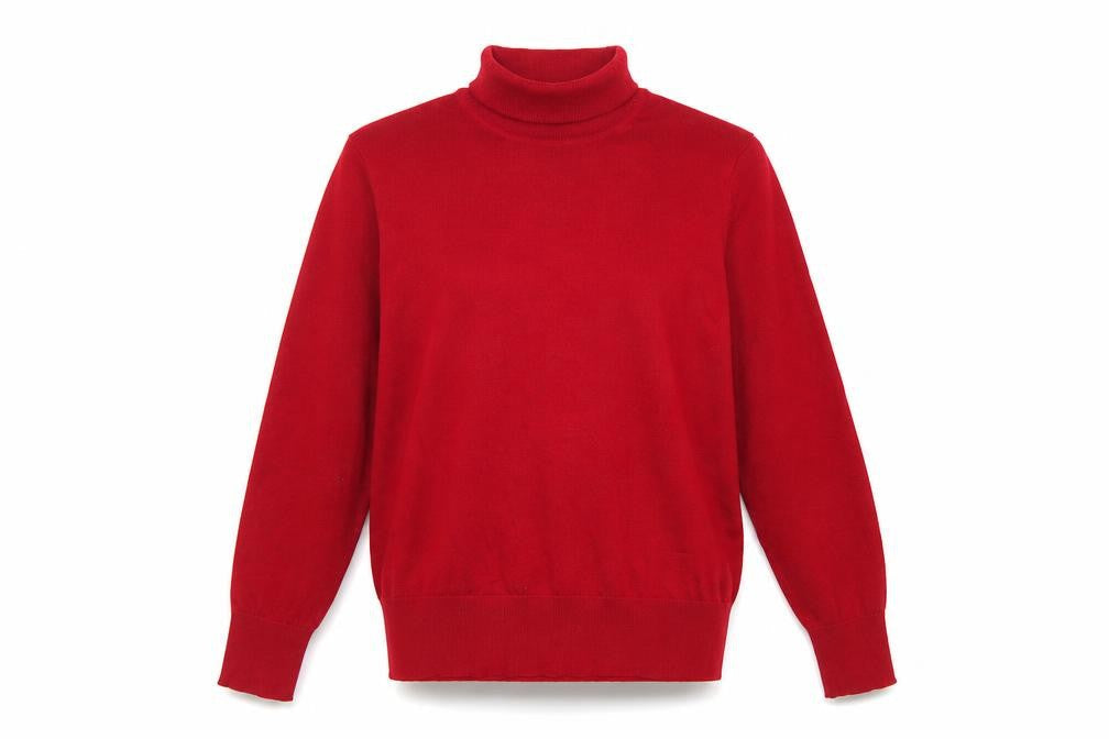Marks & Spencer Women's Red Roll Neck Merino Wool Jumper Size 12