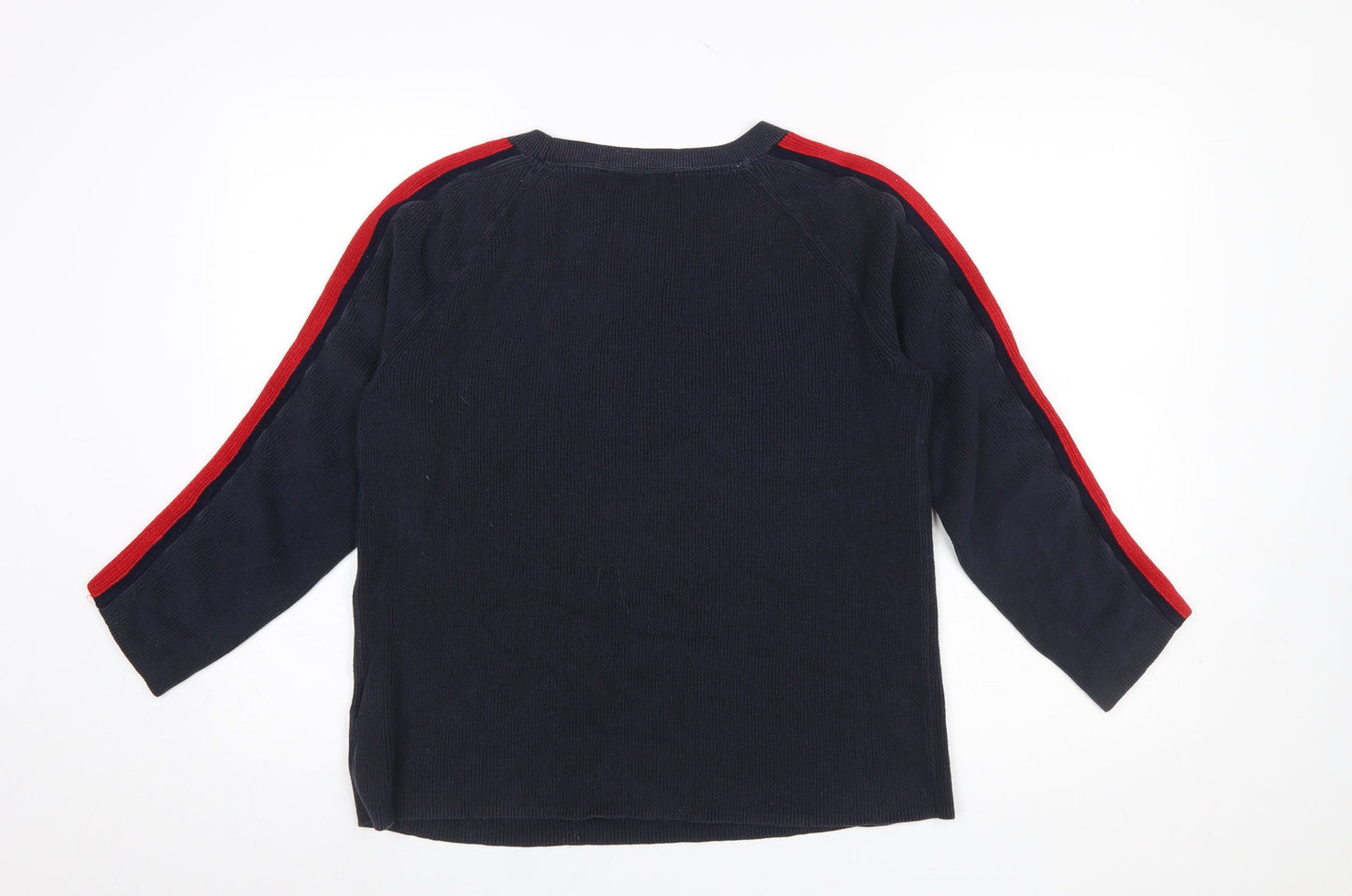 Tommy Hilfiger Women's Blue Cotton Crew Neck Jumper M
