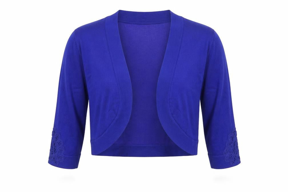 Together Women's Blue 3/4 Sleeve Viscose Cardigan Size 18
