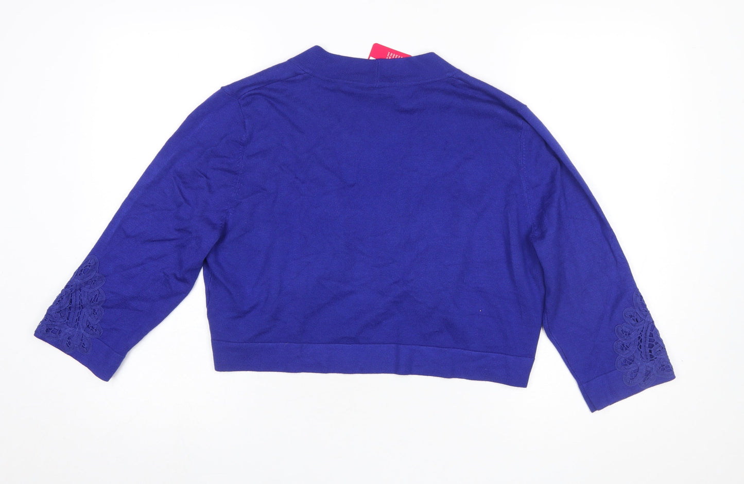 Together Women's Blue 3/4 Sleeve Viscose Cardigan Size 18