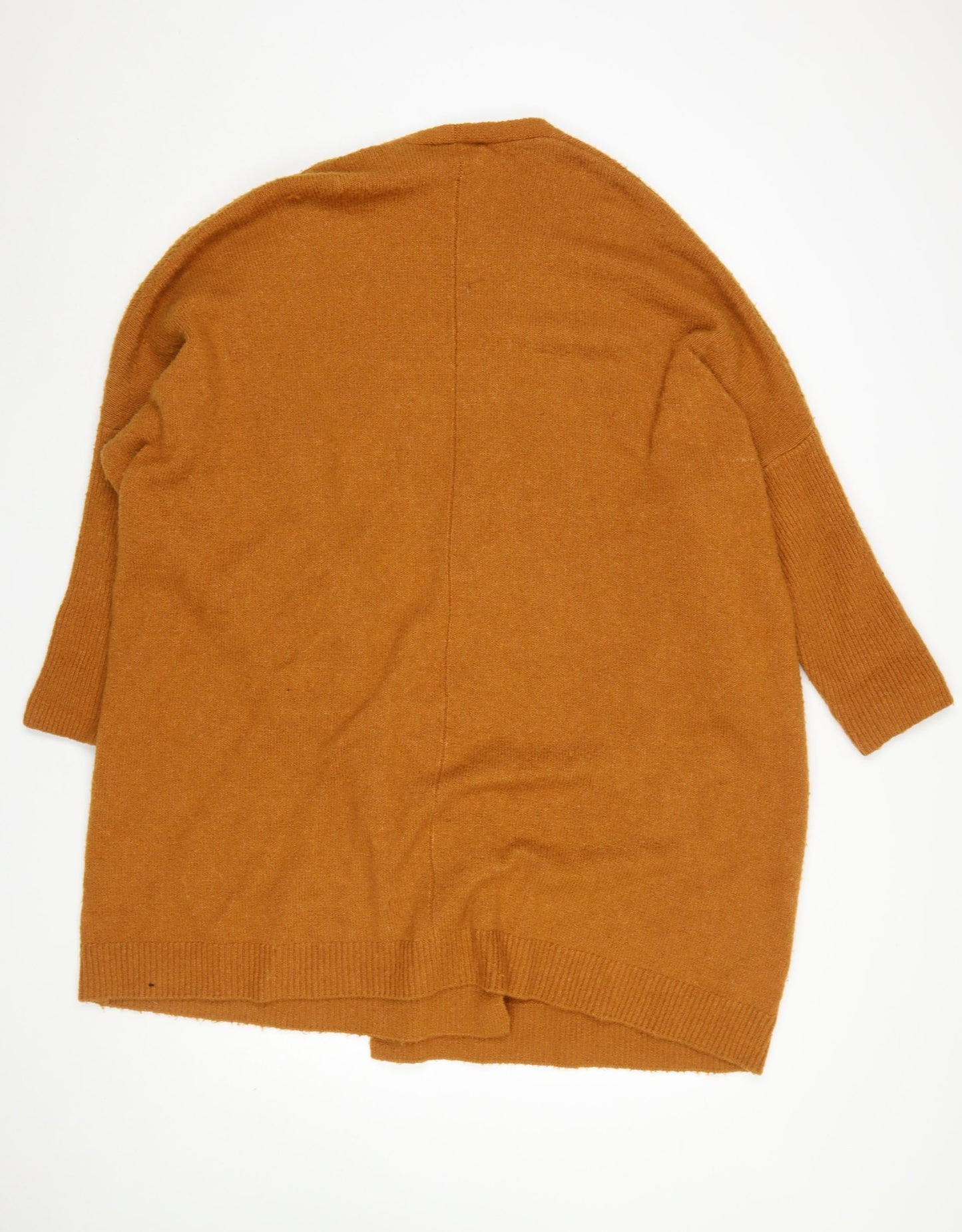 ASOS Women Brown Size 14 Open Knit Relaxed Wool Blend Cardigan