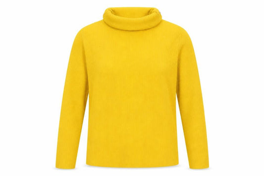 Tu Women’s Yellow Roll Neck Rib Knit Jumper Size 10