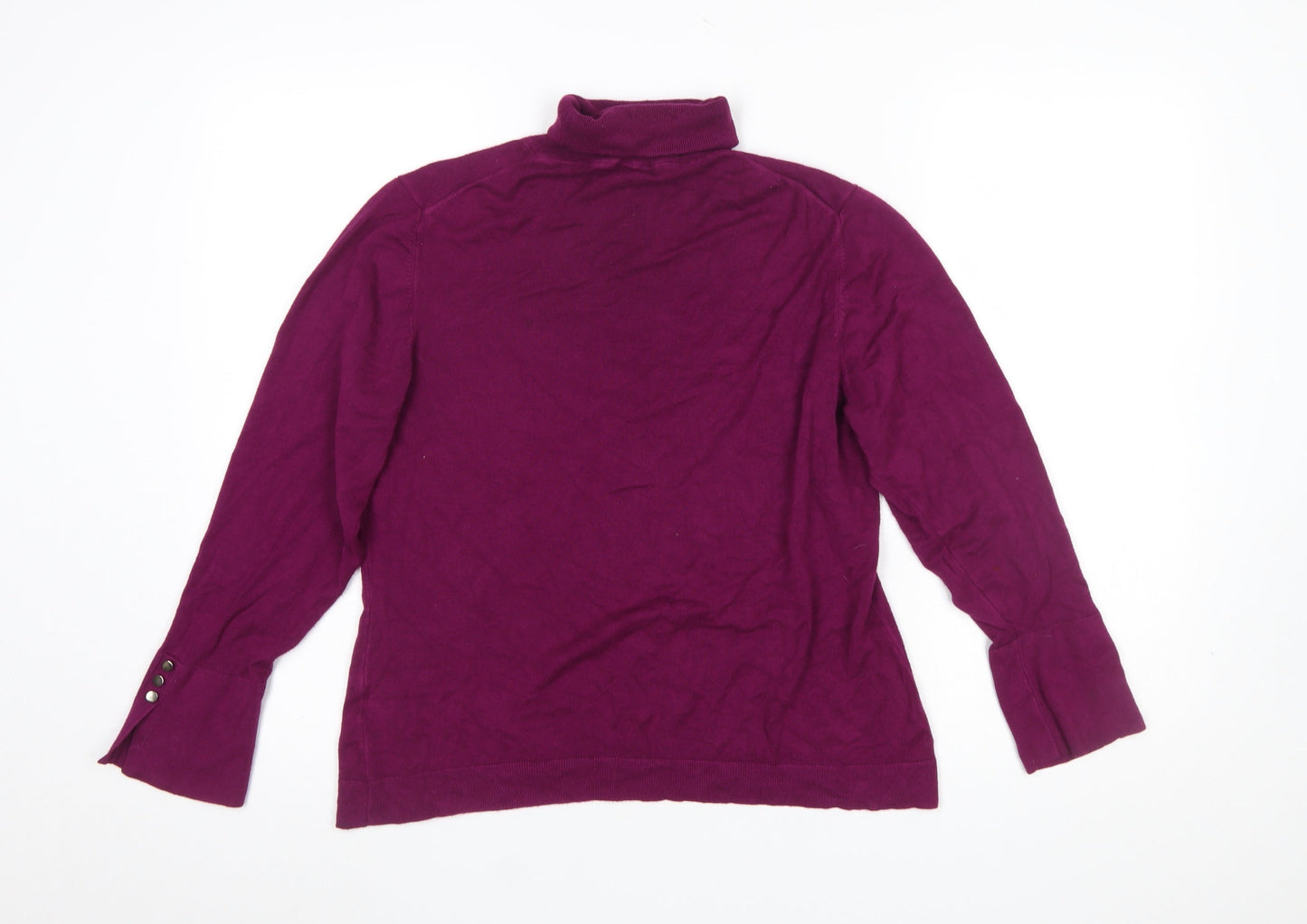 Precis Womens Purple Roll Neck Long Sleeve Jumper Size L