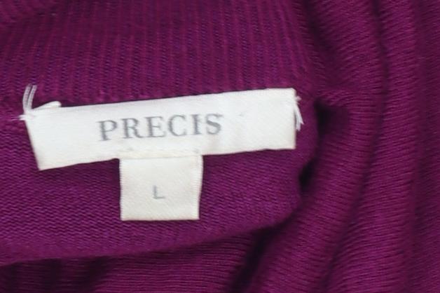 Precis Womens Purple Roll Neck Long Sleeve Jumper Size L
