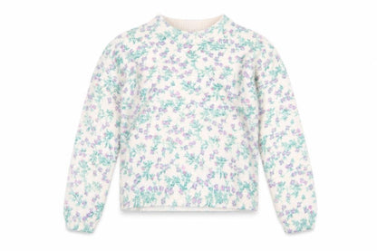 Franki by Francesca’s Girls Ivory Floral Pullover Jumper Size 12 Nylon Blend