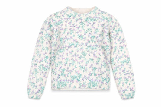 Franki by Francesca’s Girls Ivory Floral Pullover Jumper Size 12 Nylon Blend