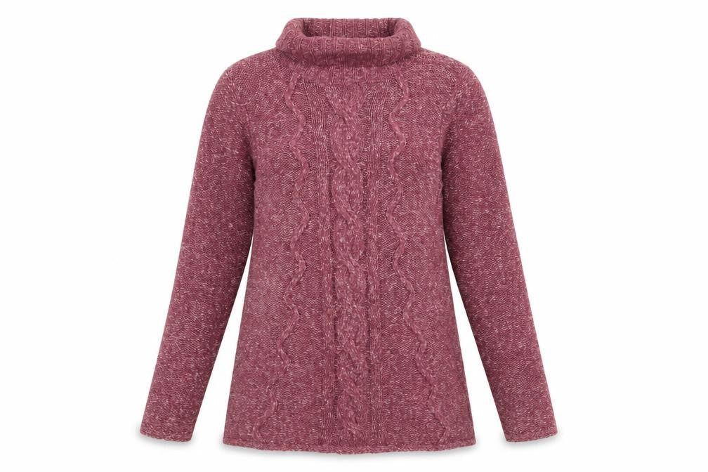 Next Women’s Purple Roll Neck Cable-Knit Jumper Size 12