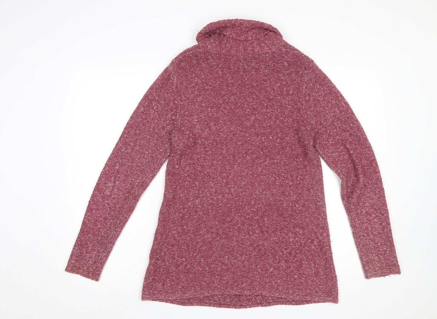 Next Women’s Purple Roll Neck Cable-Knit Jumper Size 12