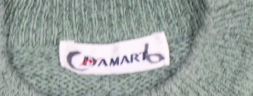 Damart Women’s Green Cable-Knit Pullover Jumper Size 12