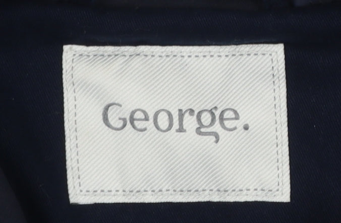 George Women's Blue Hooded Cotton Anorak Jacket XS