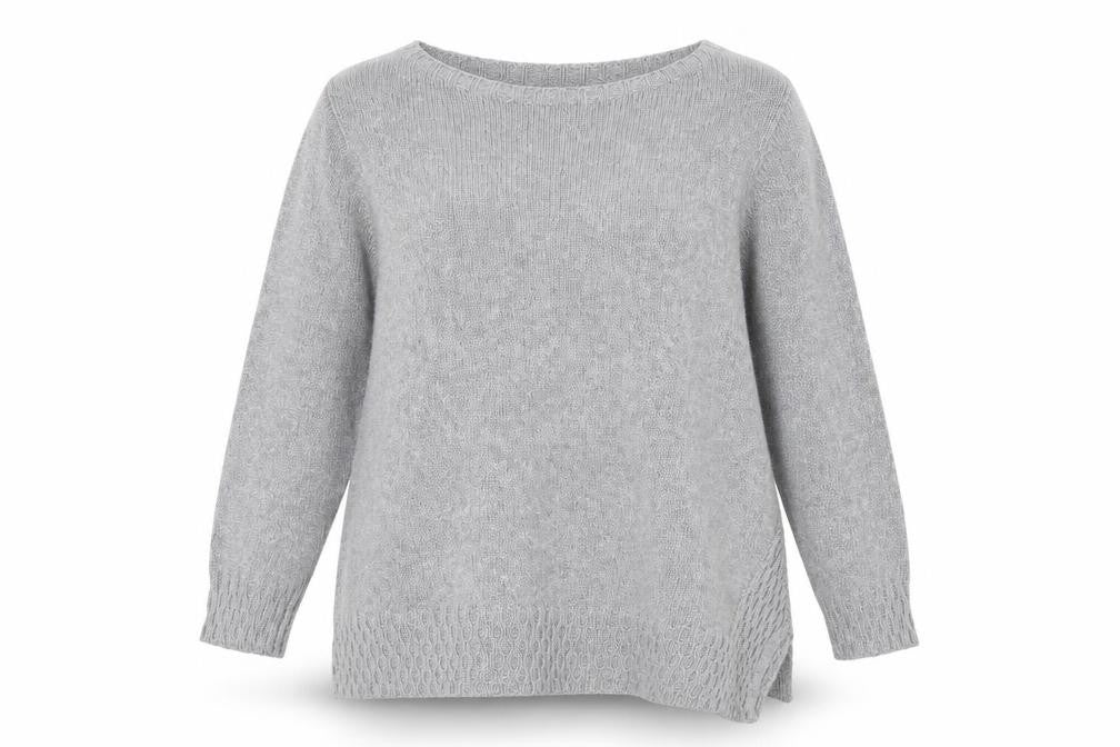 Marks & Spencer Per Una Women’s Grey Asymmetric Knit Jumper Size 18