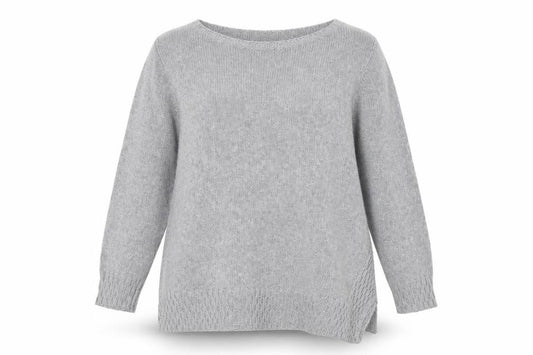 Marks & Spencer Per Una Women’s Grey Asymmetric Knit Jumper Size 18