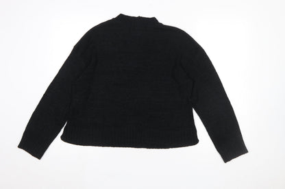 New Look Women's Black Knit Pullover Jumper Medium