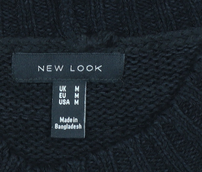 New Look Women's Black Knit Pullover Jumper Medium