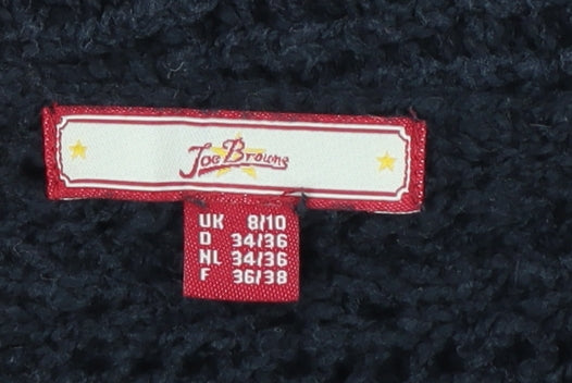 Joe Browns Women’s Black Open-Knit Wrap Jumper Size 8/10
