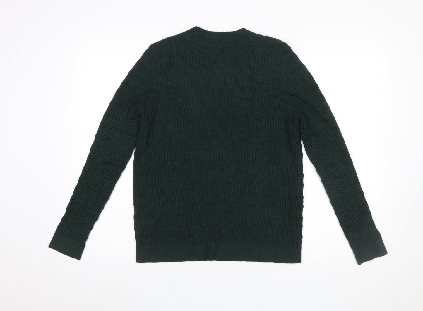 Tu Women Green Crew Neck Knit Jumper Size 14