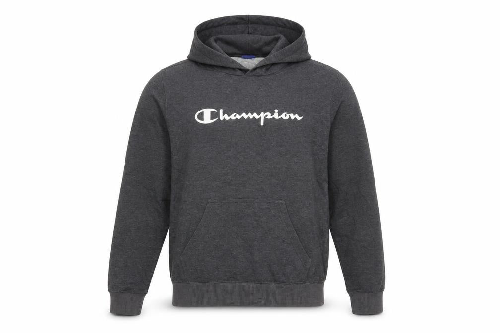 Champion Men's Grey Pullover Hoodie M Regular Fit Sportswear