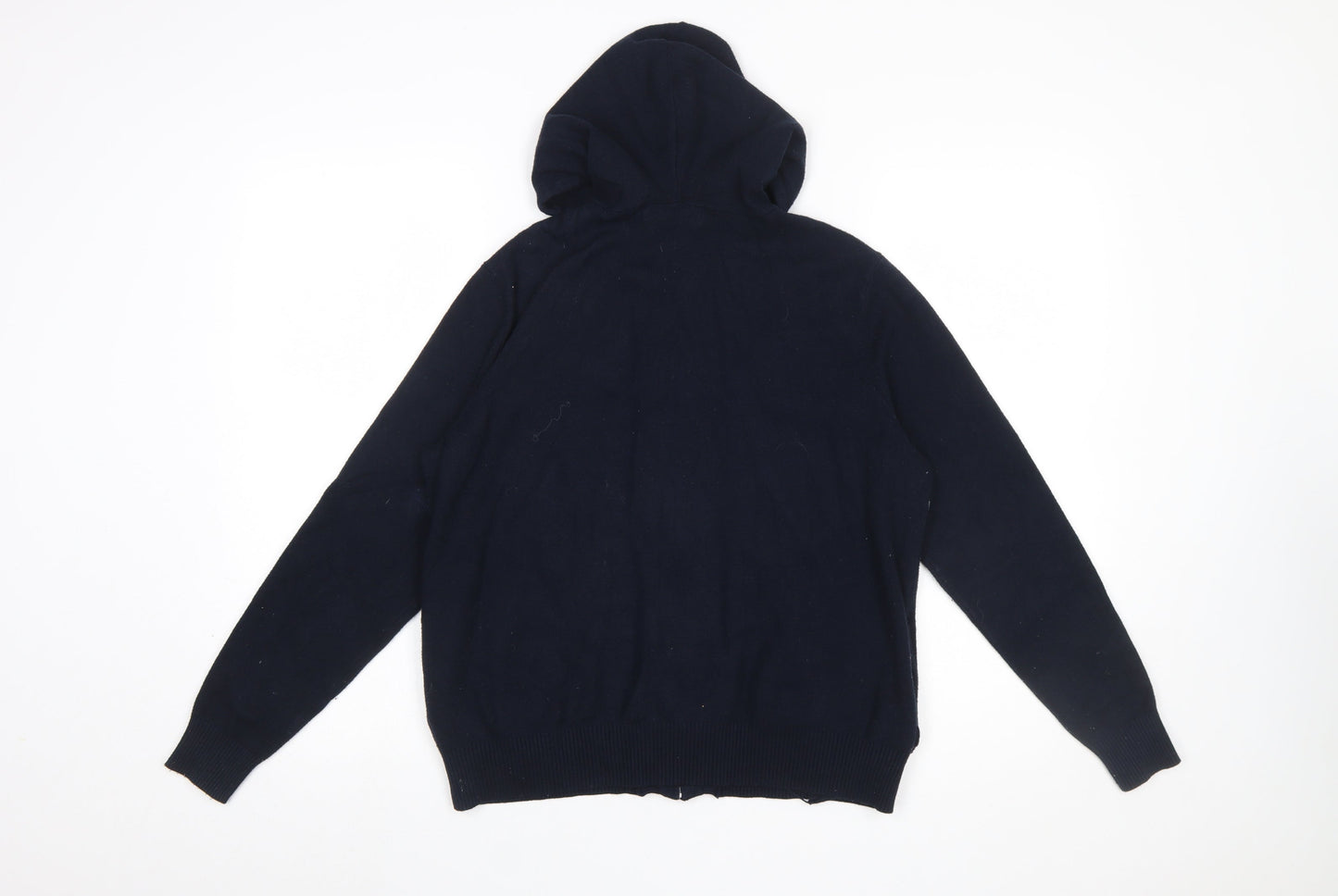 Marks and Spencer Women's Blue Full Zip Hooded Jumper Size M