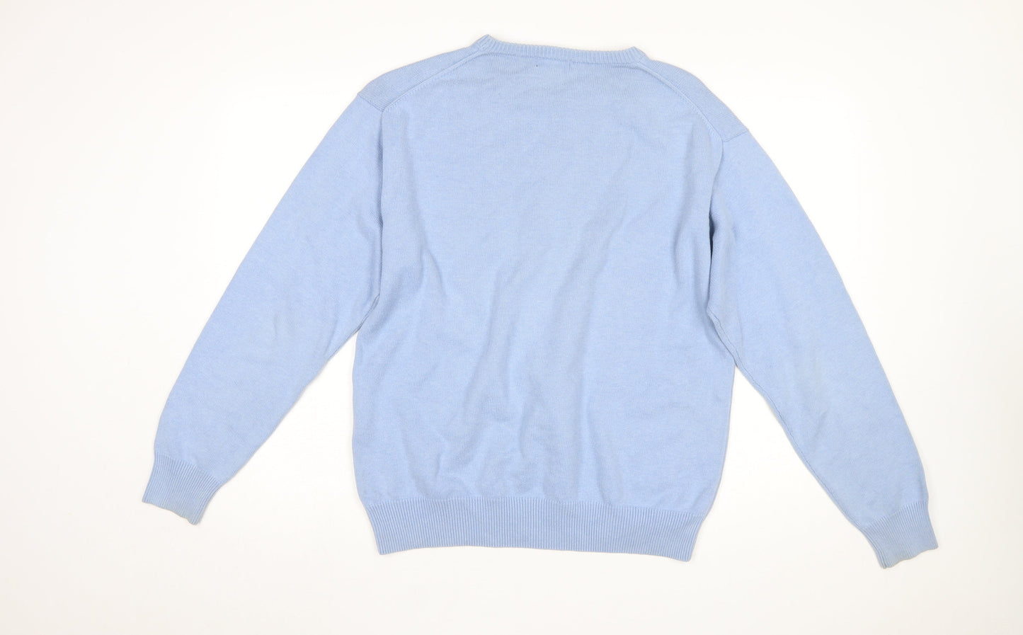 GANT Men’s Blue Cotton Crew Neck Pullover Jumper Size L