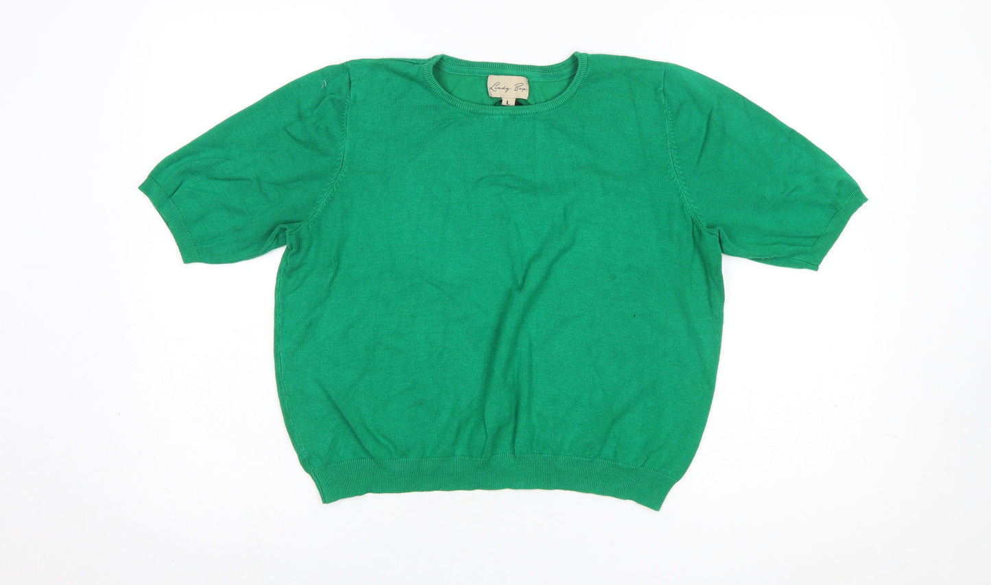 Lindy Bop Women's Green Short Sleeve Pullover Jumper Size L