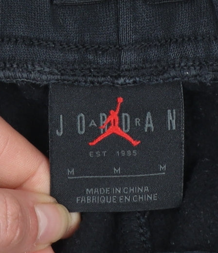Jordan Men's Black Jogger Sweatpants M Cotton Blend Tapered Fit