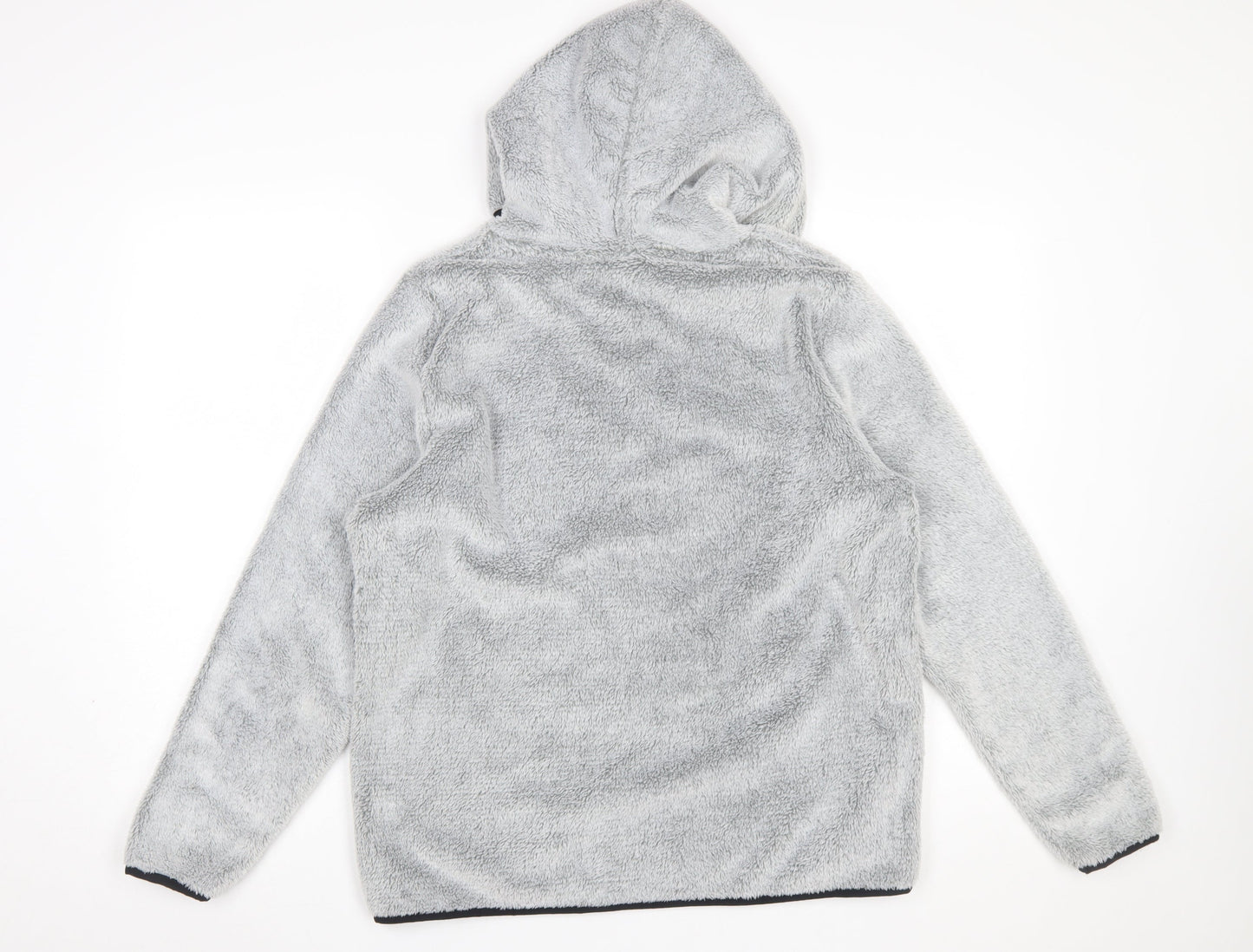 Crane Women Grey Size 12/14 Hooded Pullover Fleece Sweatshirt