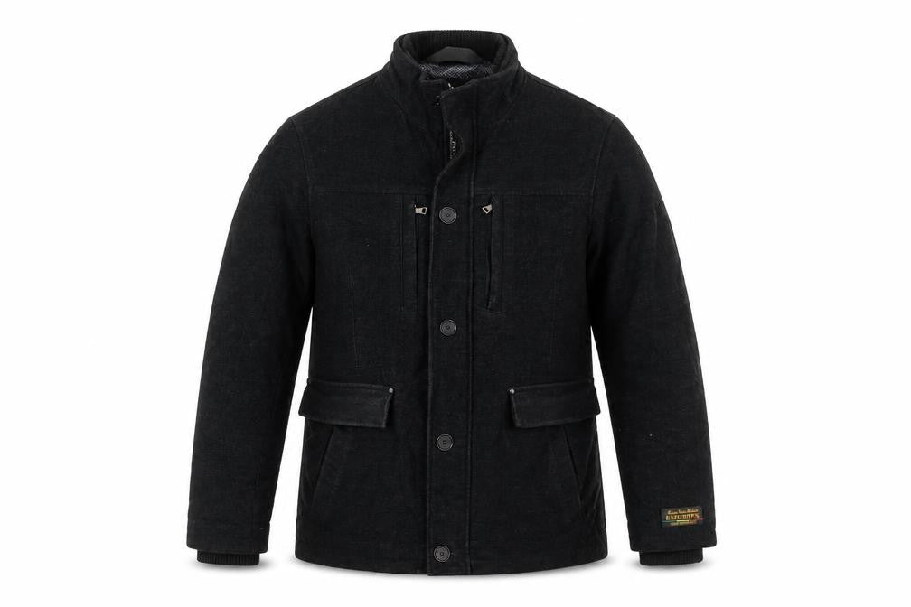 Marks & Spencer Men's Black Cotton Blend Military Jacket L