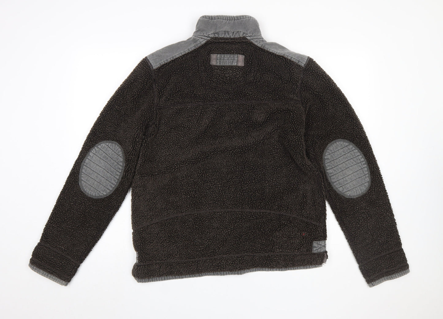 Fat Face Men’s Brown Fleece 1/4 Zip Pullover Sweatshirt Size S