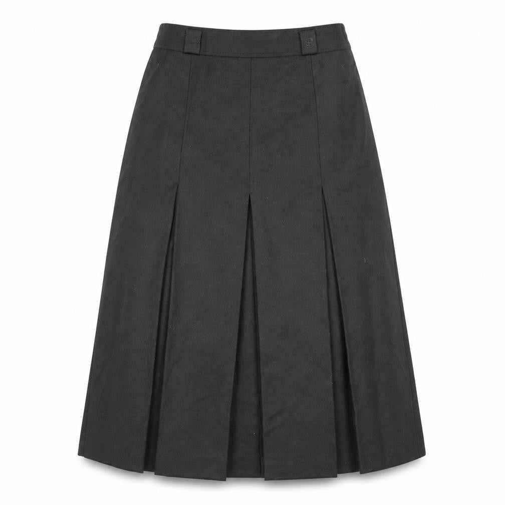 Bianca Womens Black Midi Pleated Lined Formal Skirt Size 10