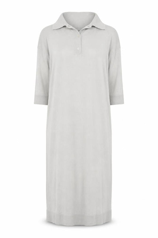 Weekday Women Beige Collared Midi Knit Shirt Dress Size M