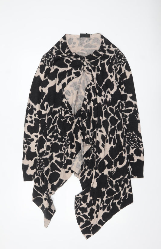 Wallis Women’s Beige Black Animal Print Wrap Cardigan M