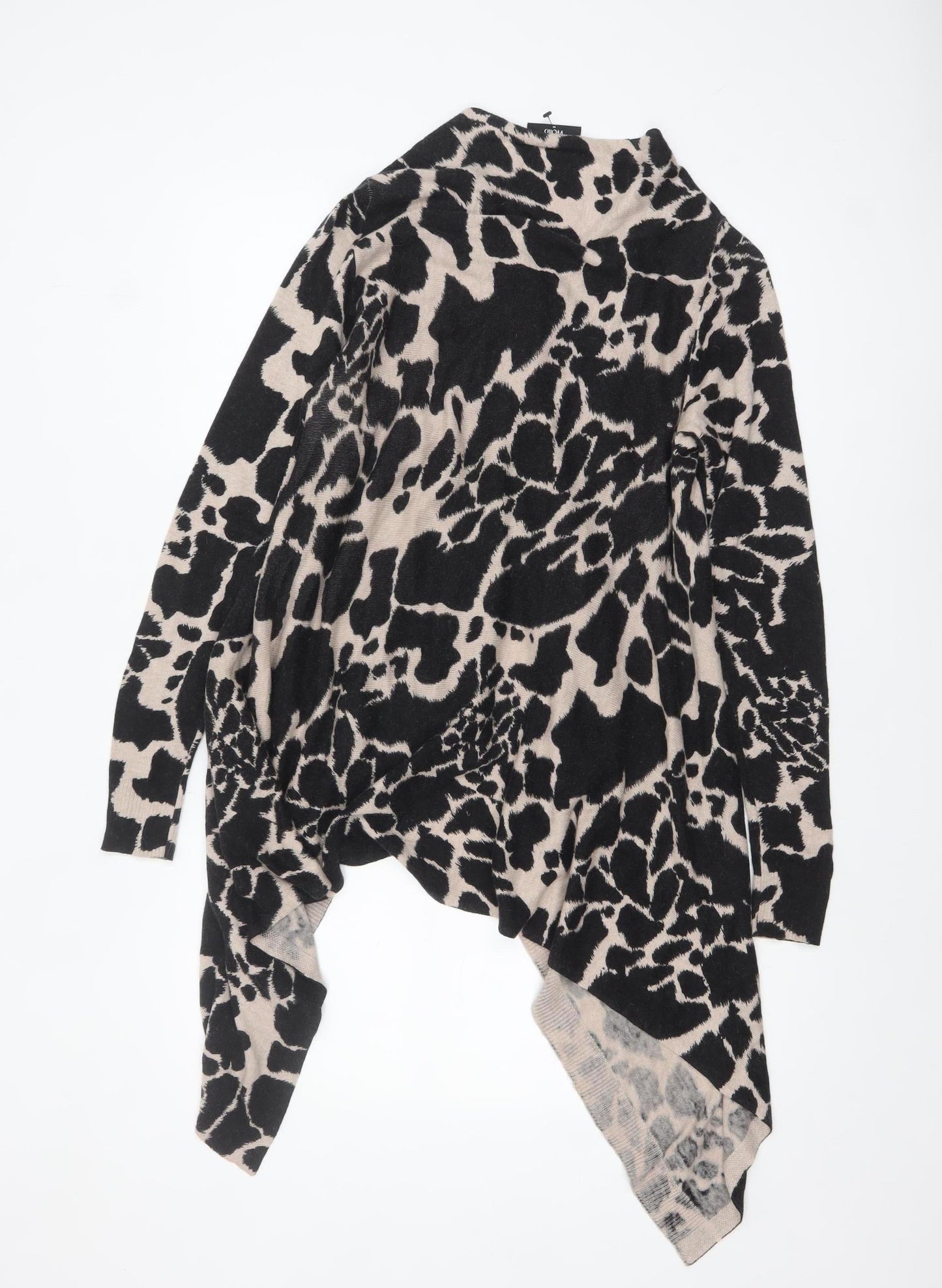 Wallis Women’s Beige Black Animal Print Wrap Cardigan M
