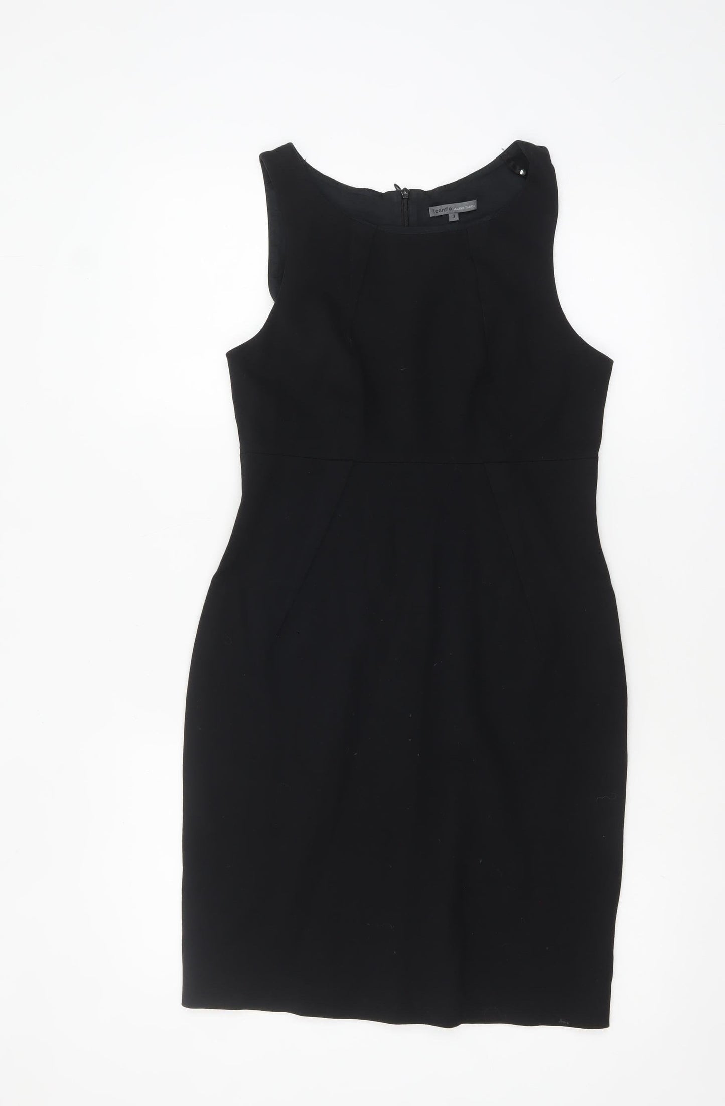 Teentlo Maurice Tarica Women's Black Size 10 Sheath Knee Length Dress
