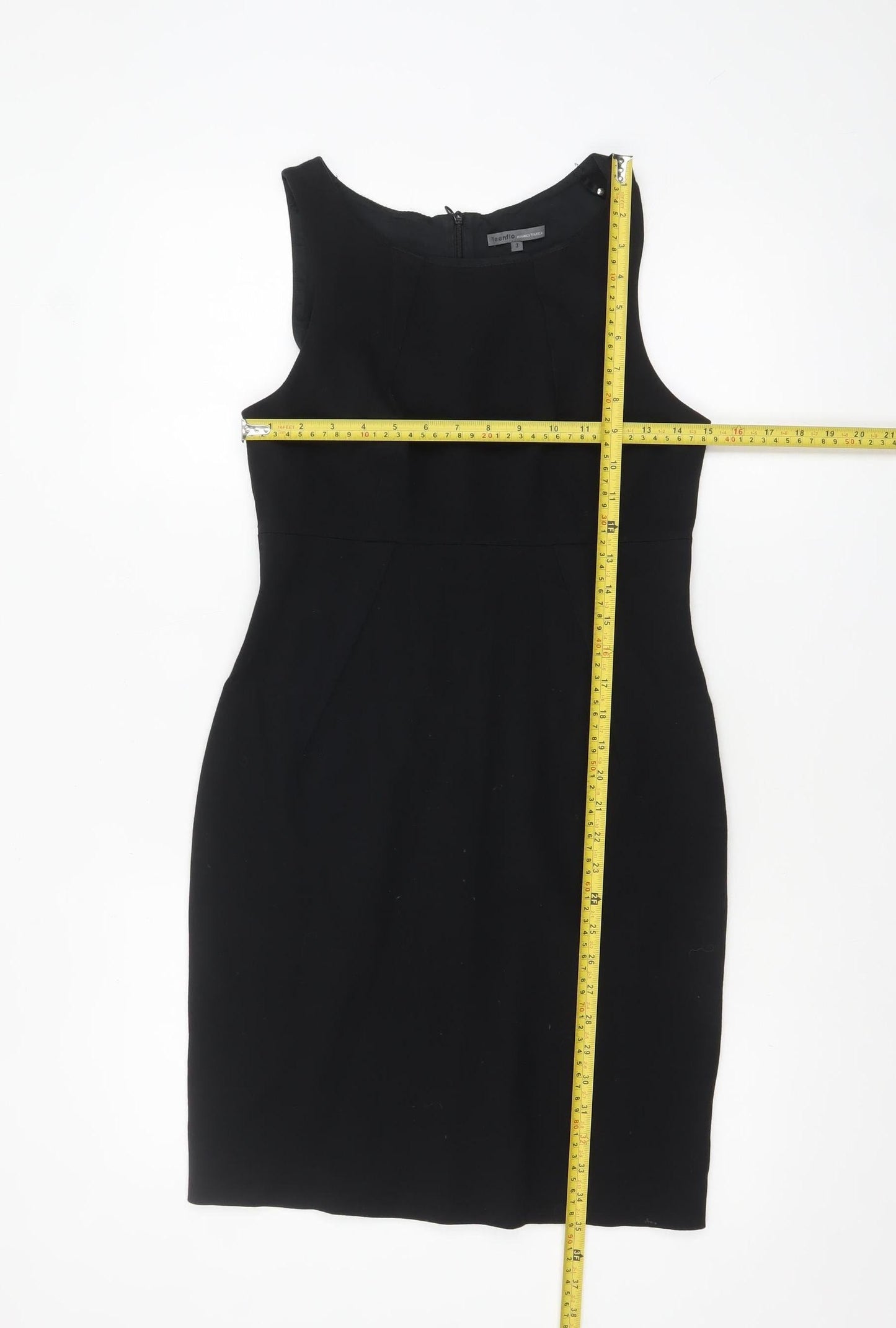 Teentlo Maurice Tarica Women's Black Size 10 Sheath Knee Length Dress