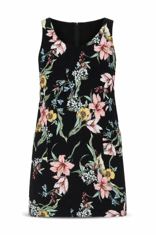 Wallis Women's Multicoloured Floral Sleeveless Shift Dress UK 10