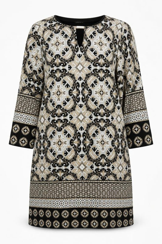 Roman Womens Multicoloured Geometric Shift Dress Size 14